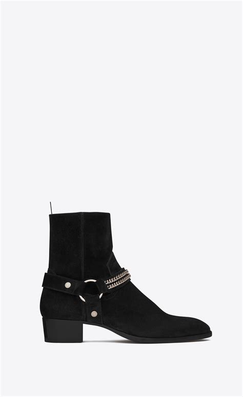 ysl black men's boots|saint laurent men's boots sale.